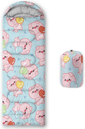 AILONEN Kawaii Panda Sleeping BagsLightweight &amp Waterproof3 Season Warm &amp Cool WeatherDreamy Purple Flower Animal Themed Sleeping Bags for BoysGirlsKidsAdults TravellingOutdoors