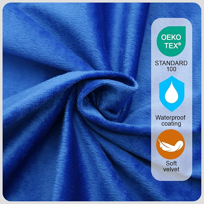 Memory Foam Camping Mattress pad Sleeping Mat for Adults with Non-Slip Bottom Portable Roll Up Mattress Cot Pad for Car Camping(Twin XL Blue)