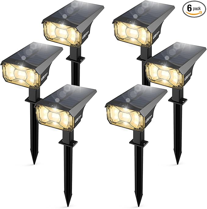 3 Brightness Modes Solar Outdoor Lights with Super Bright 40LEDs 360 Adjustable Lighting Angle USB Charging Longer Working Time Waterproof Patio Porch Driveway