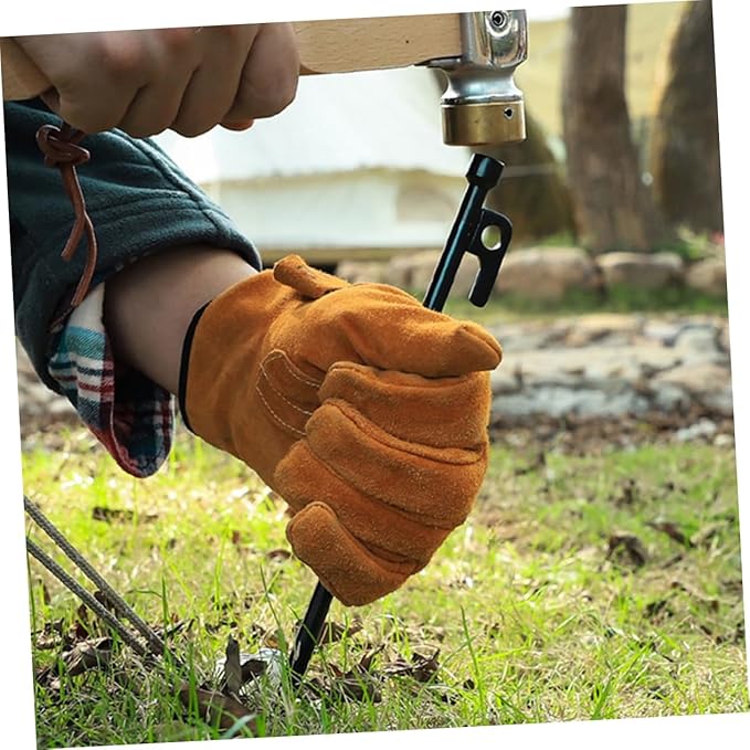 Balacoo 10Pcs Heavy Duty Metal Tent Stakes Ground Pegs for Camping and Durable Cast Fixing for Outdoor Tents and Canopies Easy to Carry Includes Storage Bag