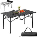 Outvita Beach Picnic Table Lightweight Roll Up Low Camping Table Portable Folding Table with Carrying Bag for Outdoor BBQ Sand Picnic Party Patio 37.5 Inches