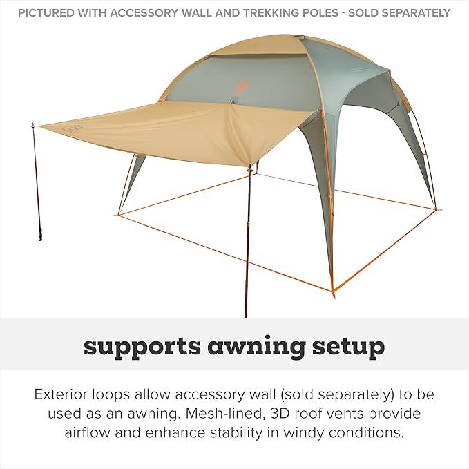Big Agnes Sage Canyon Shelter Plus - Camping Tent Accessories Pop Up Sun Shade Canopy