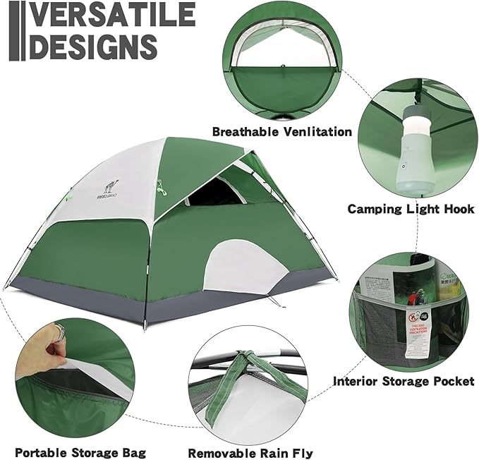 CAMEL CROWN 4/6 Person Tent Waterproof Lightweight Portable Backpacking Tent for Outdoor Camping Hiking