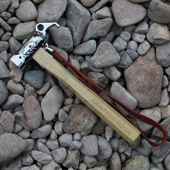 Camping Moon Premium Peg Hammer 1.5 lb Made of Martensitic Stainless Steel 420J2 Pure Copper Head Oussia C5 NEW