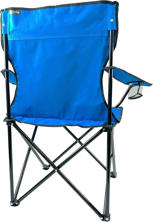 E-Z Living Folding Portable Outdoor Camping Chair[Large] (Blue)