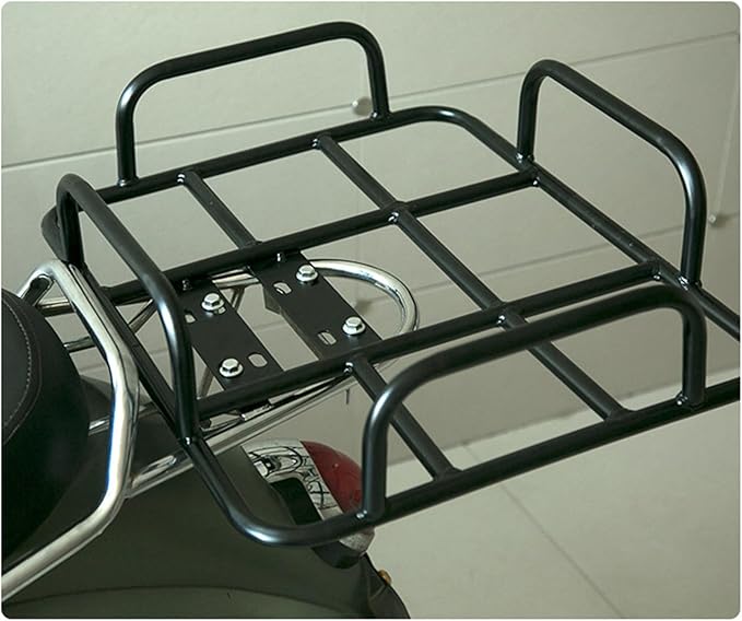 Food Delivery Box Rack Rear Grille Universal Motorcycle Rear Rack Extension 80kg Loading Seamless Steel Tube for Motorcycle Electric Bicycle(52/42-Type 1)