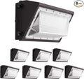 8 Pack 160W LED Wall Pack Light with Dusk to Dawn Photocell 25600LM 6000K Daylight IP65 Waterproof Wall Pack Lights Outdoor LED [Eqv. 1200W HPS/HID] for Parking Lot Warehouse Yard AC120-277V