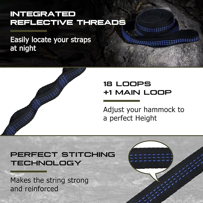 Camping Hammock Portable Hammocks with Mosquito NetLightweight Nylon Parachute Hammock with 10ft Tree StrapsCamping Gear Must Haves for TravelHikingBackpackingBeachPatio-Plaid Camouflage