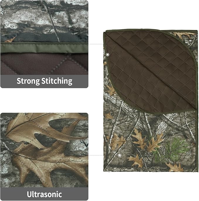 LOOGU Camo Blanket Waterproof Insulation Poncho Liner for Outdoor Camping Hiking Hunting Survival Backpacking Picnicking