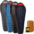 Mountaintop Ultralight Mummy Down Sleeping Bag 650 Fill Power Duck Down Suits for 32 Degree F for Camping Hiking Backpacking