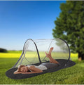 Portable Clear-Top Pop-Up Mosquito Tent with Black Base | Large 78x28x28 Dome for Camping &amp Outdoors | Instant Setup Bug Net