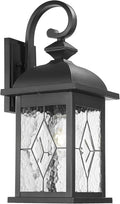 FEMILA 21 Large Exterior Wall Light Fixtures Anti-Rust Waterproof Outdoor Wall Lantern Porch Lights for Entryway Patio Garage Doorway Matte Black 4FD54B2 BK-SD