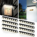 8 Pack Solar Sign Lights Outdoor Waterproof 4000K Warm White Solar Lights with Dusk to Dawn Sensor for Real Estate Signs House Numbers Address Plaques Yard Patio Porch &amp Commercial Signs