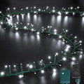 LAMPHOME 500 LED Christmas Outdoor Twinkle String Lights Extendable Holiday DecorationPlug in Lights with 8 Functions and Timer Waterproof for Outdoor Home Party Wedding Bedroom-White