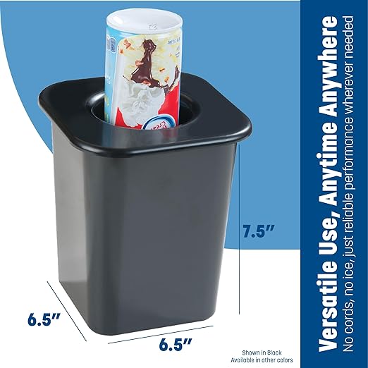Carlisle FoodService Products CM110802 Coldmaster Whipped Cream Can Chiller 7.75 Height 6.5 Width 6.5 Length ABS Black
