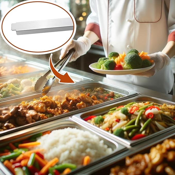 8 Pack 12 Inch Stainless Steel Adapter Bar Table Adapter Bar Cooler Divider for Hotel Restaurant Kitchen Catering Home Commercial Food Service Accessories