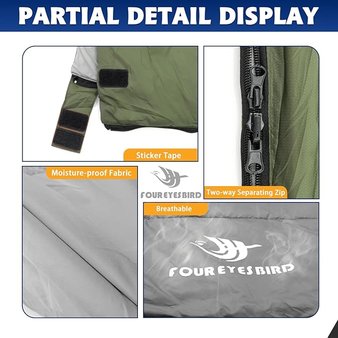 Envelope Sleeping Bag Three Seasons Constant Temperature Sleeping Bag Suitable for All Ages Indoor Hotel Accommodation or Outdoor Travel…