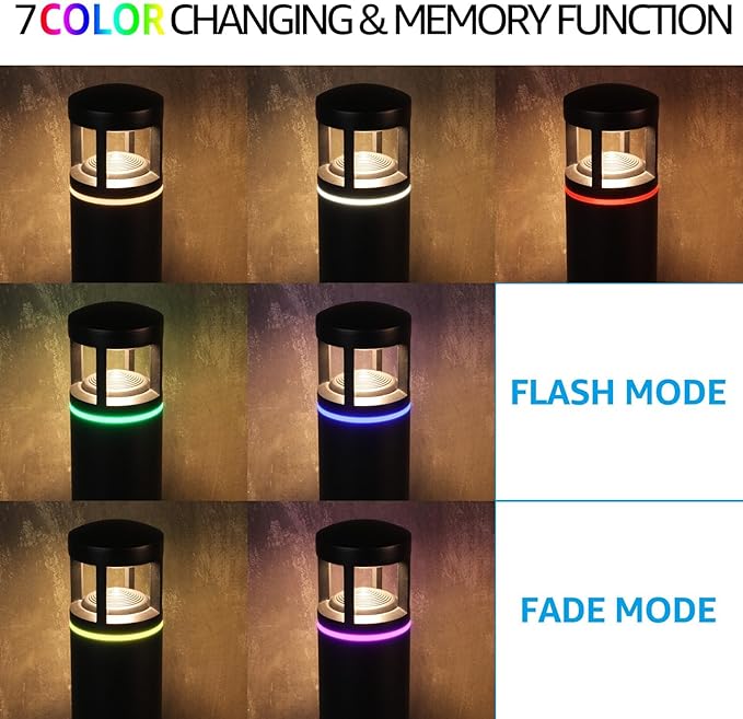 LEONLITE RGB Low Voltage Pathway Lights 5W 12V AC/DC Path LightingUnique Light Pattern Aluminum Housing IP65 Waterproof for Outdoor Path Sidewalk Walkway 3000K Warm White Pack of 4