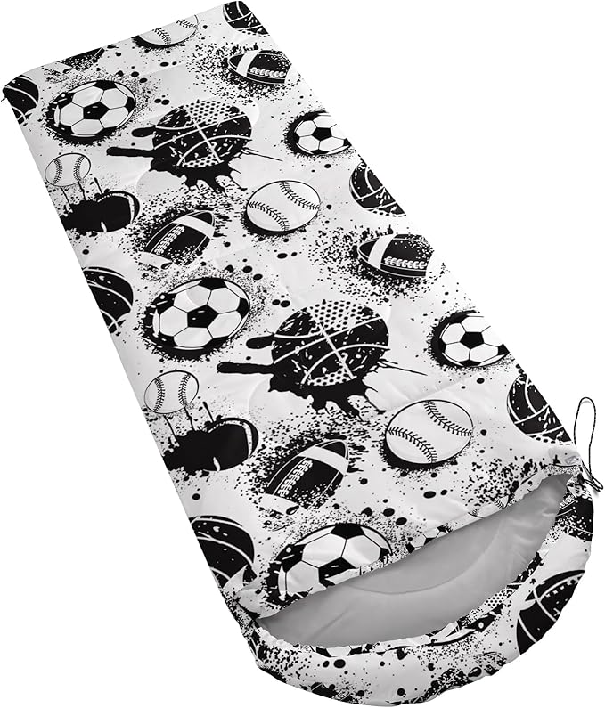 Axolotl Colorful Cats 3 Season Sleeping Bag for Kids Girls Teens - Warm and Cool Weather Pet Animal Theme Waterproof Lightweight for Traveling Outdoors Camping Equipment
