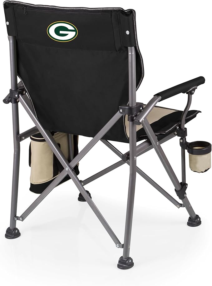 Picnic TIME NFL Unisex-Adult NFL Outlander Folding Camping Chair with Cooler Heavy Duty Beach Chair
