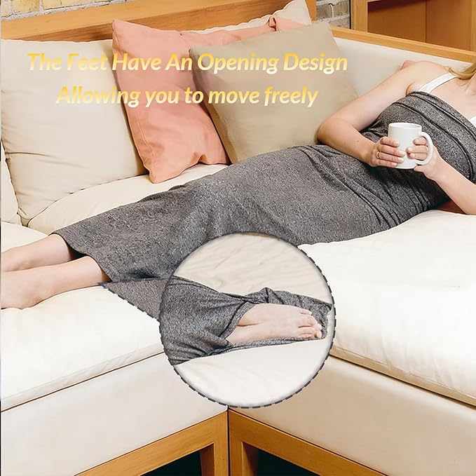 2026 New Wearable Sleep Bag Hug Blanket for Adults Breathable Sensory Compression Blanket for Stress Relief &amp Relaxation Portable Sleeping Bag Ideal Travel Companion