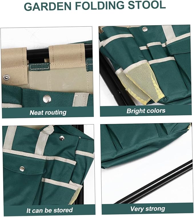 SUPVOX Folding Stool Bag Compact Folding Chair Outdoor Camping Oxford Fabric Portable