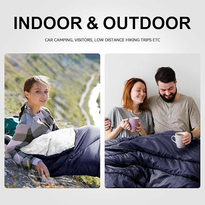 Sleeping Bags for Adults Warm WeatherLightweight for Camping Hiking Traveling