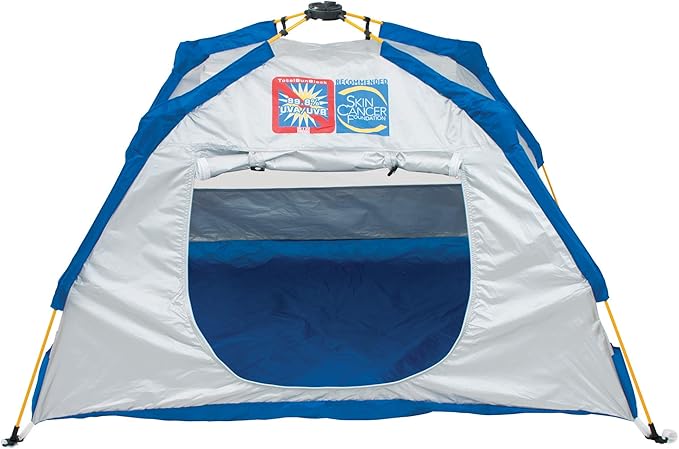 RIO Brands Beach Total Sun Block UPF 50+ Baby Sun Shade Pop-Up Beach Shelter Silver 62 x 41 x 36 (ATSBSD103-2019-1)