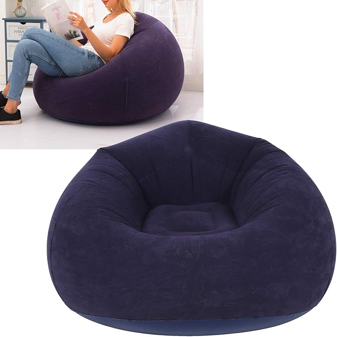 Inflatable Couch Inflatable Chair Single Spherical Blow up Chair Camping Lounge Chair Portable Beach Chairs for Traveling Picnic Chairs for Dorm Room Outdoor Travel Camping Picnic