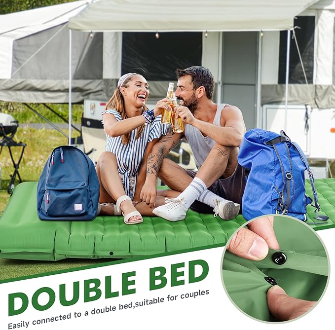 HiiPeak Sleeping Pad for Camping- Ultralight Inflatable Sleeping Mat with Built-in Foot Pump Upgraded Durable Compact Camping Air Mattress for Tent Backpacking Hiking