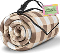 TigeJoy Extra Large Picnic Blanket Waterproof Foldable 60''x80'' Outdoor Picnic Mat Beach Blanket Sandproof for Park Grass Travel Hiking Camping Essentials Gingham Picnic Blanket