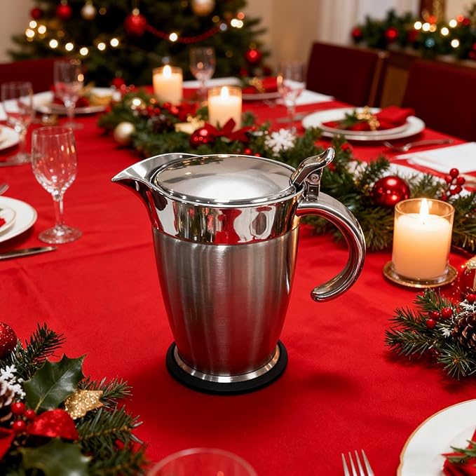 Sauce Bottles | 750ml Gravy Container - with Lid Anti-Drip Spout Insulated Maple Syrup Dispenserfor Family Gatherings Small Banquets Buffet Table Butter Kitchen Restaurant Party