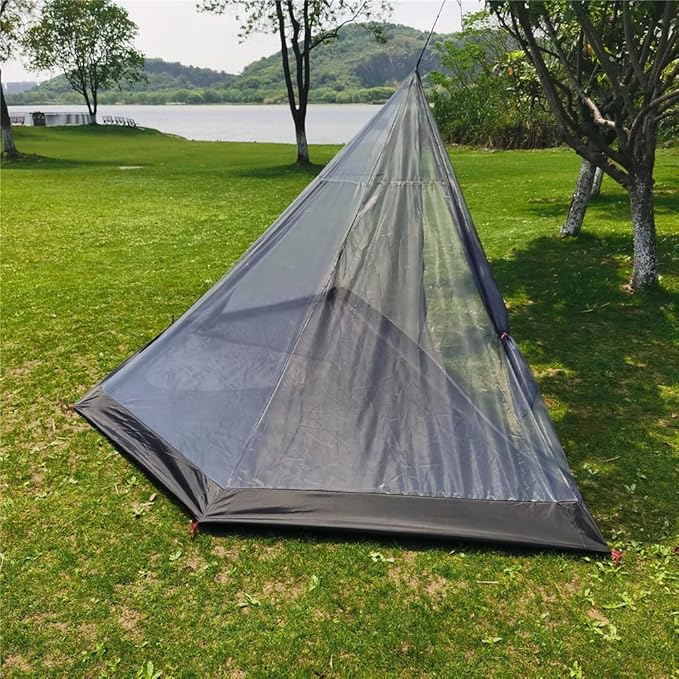 Inner Mesh with Bathtub Bottom for Tipi Hot Tent Mosquito Net for Camping Bed for Travel Outdoor Netting Cover Lightweight Mesh