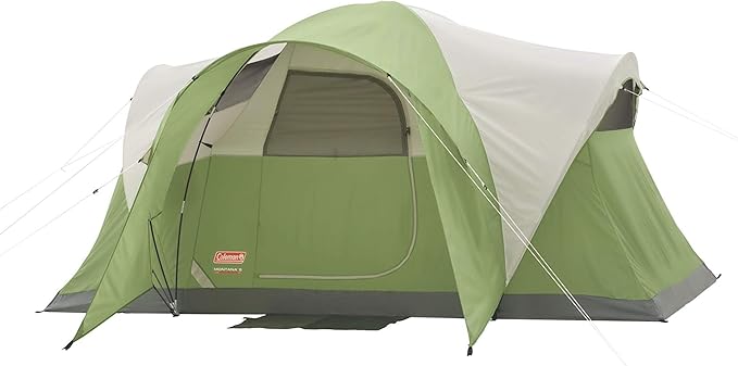 Coleman Montana Camping Tent 6/8 Person Family Tent with Included Rainfly Carry Bag and Spacious Interior Fits Multiple Queen Airbeds and Sets Up in 15 Minutes