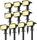 nipify 10 Pack Solar Spot Lights Outdoor Motion Sensor with 3 ModesSolar Spotlights Outdoor Waterproof 2-in-1 Auto On/Off Landscape Lighting for Outside Yard Wall Garden Pathway Warm White