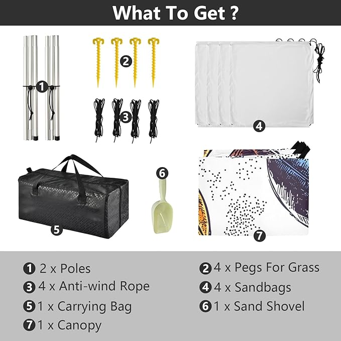 Rugby White Pattern Camping Sun Shelter Beach Tent Portable Beach Sun Shade Outdoor Canopy for Camping Trips Fishing Picnic