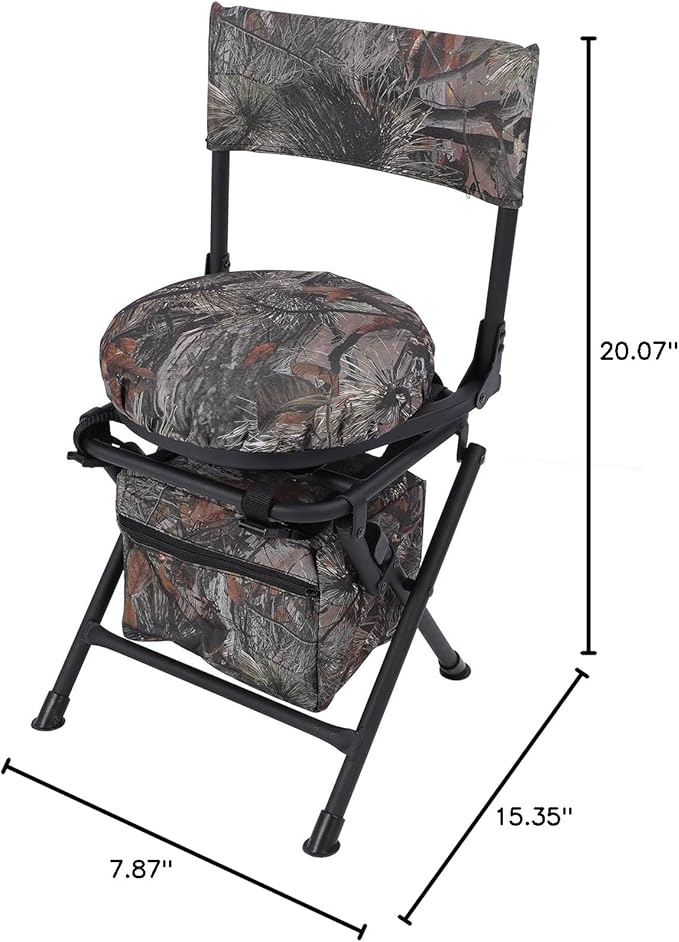 TOPINCN 360 Degree Rotating Camping Chair Portable Outdoor Chair for Fishing Hiking Picnic Made from 600D Oxford Cloth Strong and Lightweight for Camping Sporting Events