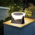 Solar Pillar Light15 Large Outdoor Post Lights Modern Column Cap Lights Dusk to Dawn Post Lamp IP54 Waterproof Deck Lantern 3000K Luxury LED Lighting for Entrance Patio Garden Decoration