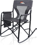 Picnic TIME NFL Woodland Rocking Camping Chair with Storage Caddy Camp Chair for Adults
