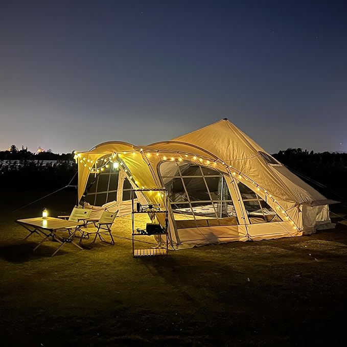 Tents 4/6/8/12 Person Easy Setup Waterproof Camping Tent with Rainfly Portable Double Layer Large Family Tent for Camping Backyard Outdoor &ampHiking