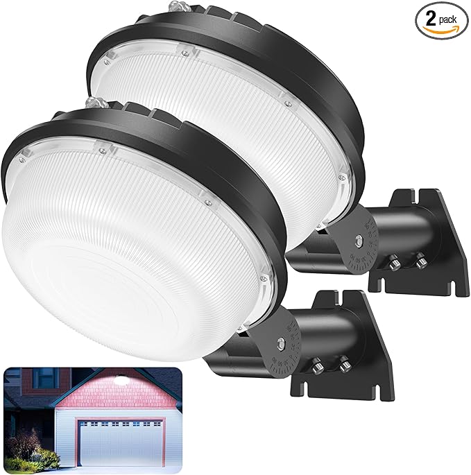150W LED Barn Light 21000LM Yard Area Light Dusk to Dawn Outdoor Lighting with Photocell 5000K Daylight IP65 Waterproof LED Flood Security Parking Lot Lights for Street Farmhouse Garage 2 Pack