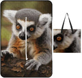 Zipper Monkey Lemur Cute Style Picnic Mat Suitable for Travel Camping Park Or Home Use