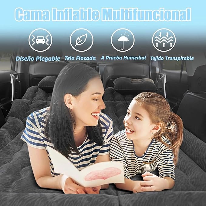 Car Air Mattress Inflatable Bed for Toyota RAV4 (2000-2025) Portable Foldable with Pillow for Camping and Travel - Car Accessories