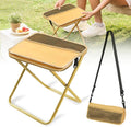 Portable Stool for Mountaineering and Hiking 2025 New Lightweight Foldable Stool with Carrying Bag Outdoor Footstool for Picnic Hiking Fishing (Khaki Large)