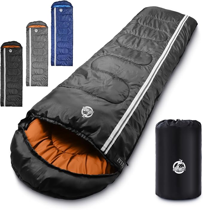 Northroad Lightweight Sleeping Bags for Adults Cold Weather Waterproof Backpacking Camping Sleeping Bag for Adults Girls Boys MensCompact Sleeping Bag Camping Gear Must Haves 3 Season