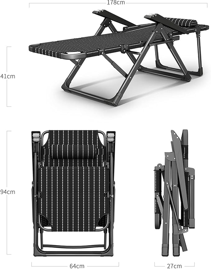 Recliner ChairOutdoor Sun Lawn ChairLounge Chair Patio Folding Camping ChairReclining Patio Chairs with Age omicIdeal Outdoor Recliners BeStyle-3