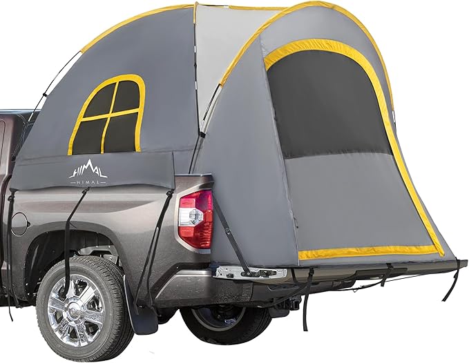Pickup Truck Tent Waterproof PU2000mm Double Layer for FT Truck Bed Portable Bed Tent for Camping