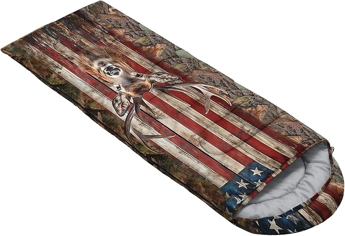 Kids Sleeping Bag for Boys GirlsWestern Cowboy Print-Lightweight Warm Portable Outdoor Indoor-Waterproof Cold Weather Resistant Sleeping Bag for Camping Hiking