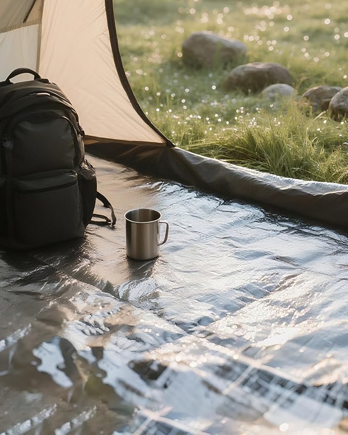 78.74*78.74Camping Mat Foam Foil Blanket for Camping Foam Pad Insulating Foil Mat Sleeping Tent Pad Waterproof Thermal Aluminum Camping mat for Reflecting Heat