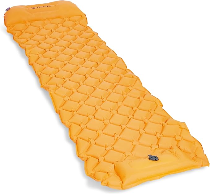 Nomic SOLAIR Self Inflating Sleeping Pad with Built-in Foam Pump 30s Inflate / 5s Deflate Integrated 5 Pillow 77 x 23 x 2 in Est. R-Value 2